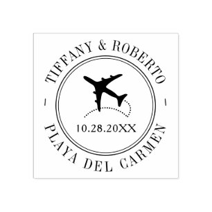 Reisthema voor het paspoort bestemmingsevenement 	rubberstempel