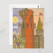 Reistoerisme voor de Reis van Parijs Briefkaart (Voorkant / Achterkant)