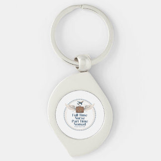 Reisverpleegster Logo Print met Vleugels en Stetho Sleutelhanger