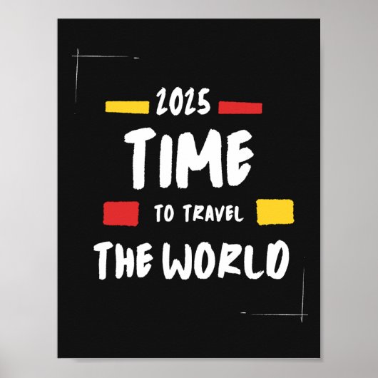 Reisverslag 2025 Tijd om de wereld te reizen Poste Poster (Voorkant)