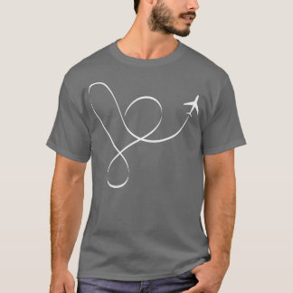 Reisvliegtuig Love Heart T-shirt