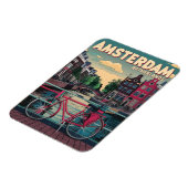 Reizen Amsterdam holland fietsen geschenken Magneet (Linkerzijde)