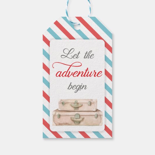 Reizen Avontuur Afstuderen Afstudeerder Party Favo Cadeaulabel (Achterkant)