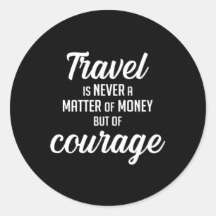 Reizen Avontuur Citaten Offerte cadeau idee Ronde Sticker