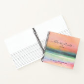 Reizen avontuur Coupure Roze Waterverf Square Notitieboek (Binnen)