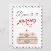 Reizen Avontuur Koffer Bruids Douche Uitnodiging (Achterkant)