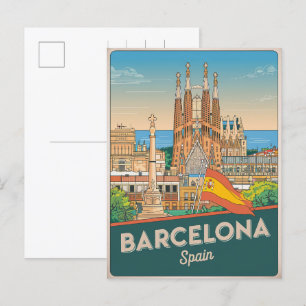 Reizen barcelona sagrada familia geschenken briefkaart