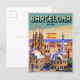 Reizen  barcelona sagrada familia geschenken briefkaart