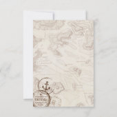 Reizen Cruise Bestemming Bruiloft RSVP Kaartje (Achterkant)