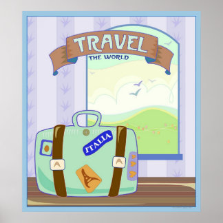 reizen de wereld poster