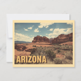 Reizen door Arizona in vintage stijl Briefkaart