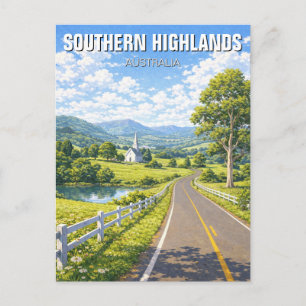 Reizen door de Southern Highlands in Australië Briefkaart