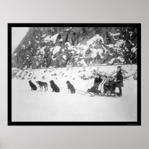 Reizen door Dog Sled Canada 1912 Poster