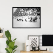 Reizen door Dog Sled Canada 1912 Poster (Thuiskantoor)