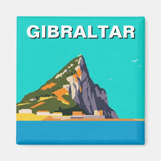 Reizen door Gibraltar Abstracte kunst Magneet (Voorkant)
