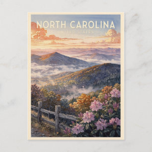 Reizen door North Carolina USA met Vintage Charme Briefkaart