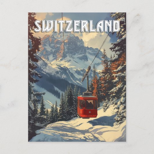 Reizen door Zwitserland in oude stijl Briefkaart (Voorkant)
