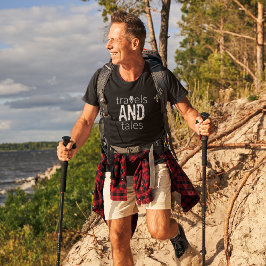 Reizen en Mannen met witte Logo T-shirt