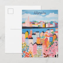 Reizen Esthetische Schilderkunst Stad Aarhus Denem