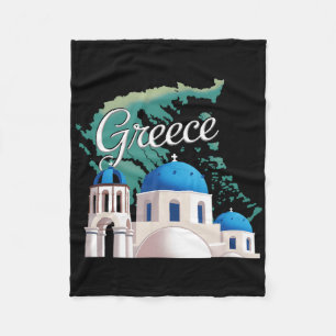 Reizen Europa Griekenland Athene Santorini Kreta G Fleece Deken
