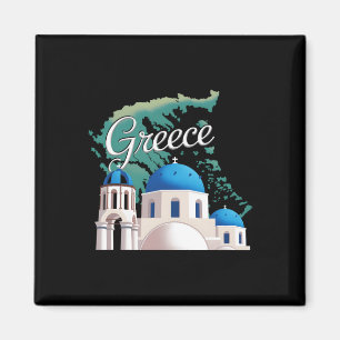 Reizen Europa Griekenland Athene Santorini Kreta G Magneet