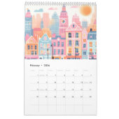 Reizen Europa Roze Girly Kalender (Feb 2026)