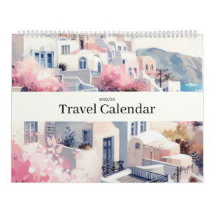 Reizen Europa Roze Girly Kalender