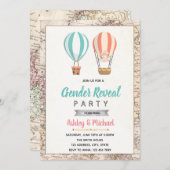 Reizen gender onthullen uitnodiging (Voorkant / Achterkant)