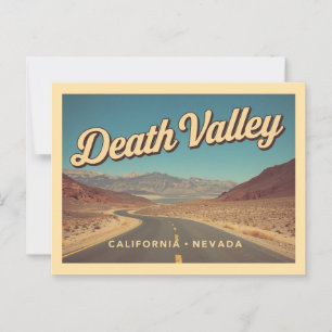 Reizen in Death Valley uit het verleden Briefkaart