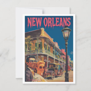 Reizen in het historische Franse Kwartier van New Briefkaart