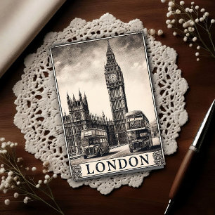 Reizen in het oude Londen Engeland Briefkaart