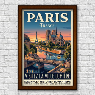 Reizen in het Parijs van de jaren 60 Poster