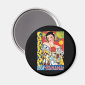 Reizen in oude stijl 1937 Panamese Carnaval Partij Magneet (Voorkant / Achterkant)