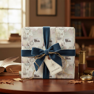 Reizen in oude stijl  cadeaupapier