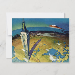 Reizen in oude stijl New York Empire State Buildin