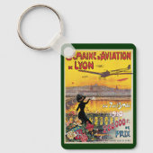 Reizen in oude stijl, Vliegtuigen Luchtshow, Lyon, Sleutelhanger (Voorkant)