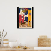 Reizen in Spanje, poster voor oldtimers, (Keuken)