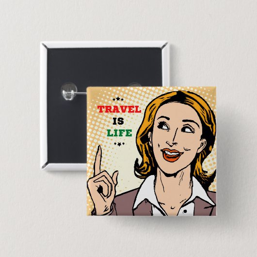 Reizen is leven Button (Voorkant /achterkant)