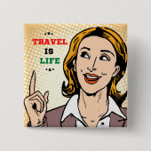 Reizen is leven Button (Voorkant)