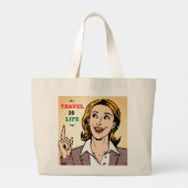 Reizen is leven Canvas tas (Achterkant)