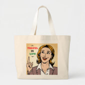 Reizen is leven Canvas tas (Voorkant)