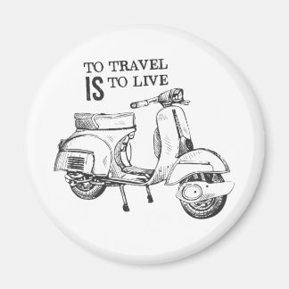"Reizen is leven" Reizen thema magneet
