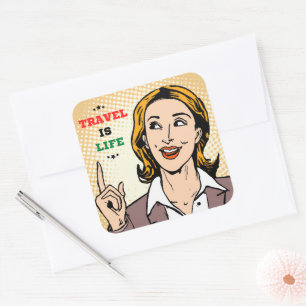 Reizen is leven Sticker