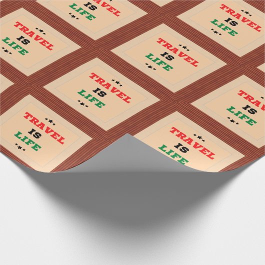 Reizen is levensverpakkingspapier cadeaupapier (Hoek)