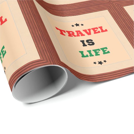 Reizen is levensverpakkingspapier cadeaupapier (Rol Hoek)