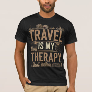 Reizen is mijn therapie - Vintage reisliefhebber s T-shirt