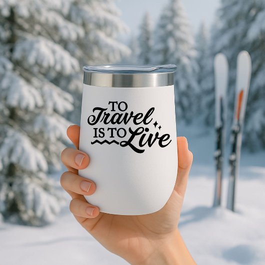 Reizen is om te leven Travel Mug Geïsoleerd