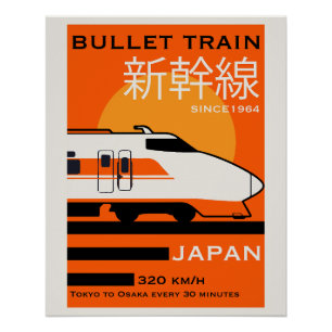 Reizen Japan Bullet Train Shinkansen Perfect Poster