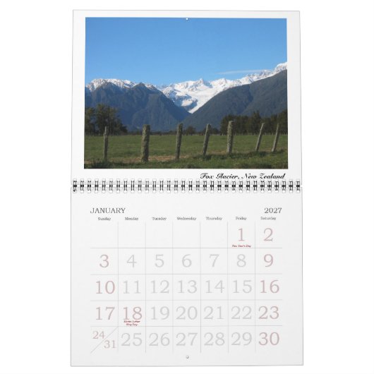 Reizen Kalender (Jan 2027)
