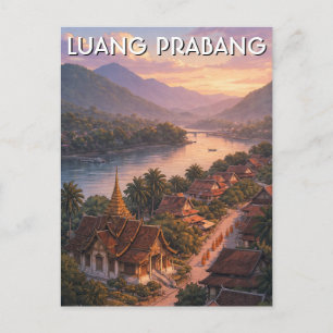Reizen Laos Luang Prabang Briefkaart